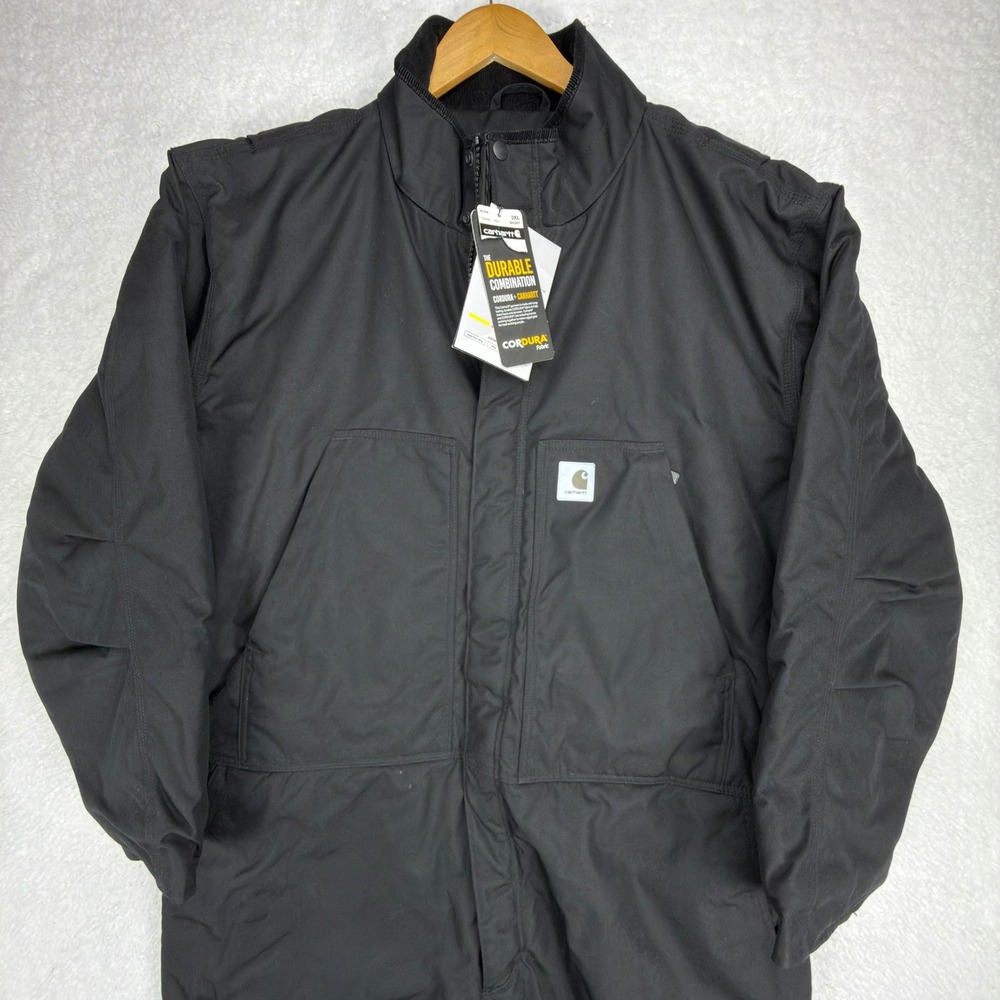 Carhartt Yukon Extremes Insulated Coverall Black 104464 N04 Mens 3XL Short NWT‎